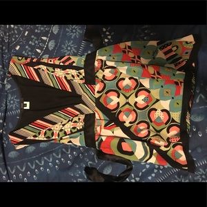Colorful silk top